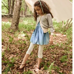 Capri Legging in Fleur Print Powder by Soor Ploom - Last Ones In Stock - 10-12 Years