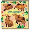 Capybaras Birthday Greetings Card by Emma Jayne for Earlybird Designs
