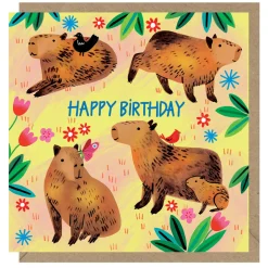 Capybaras Birthday Greetings Card by Emma Jayne for Earlybird Designs