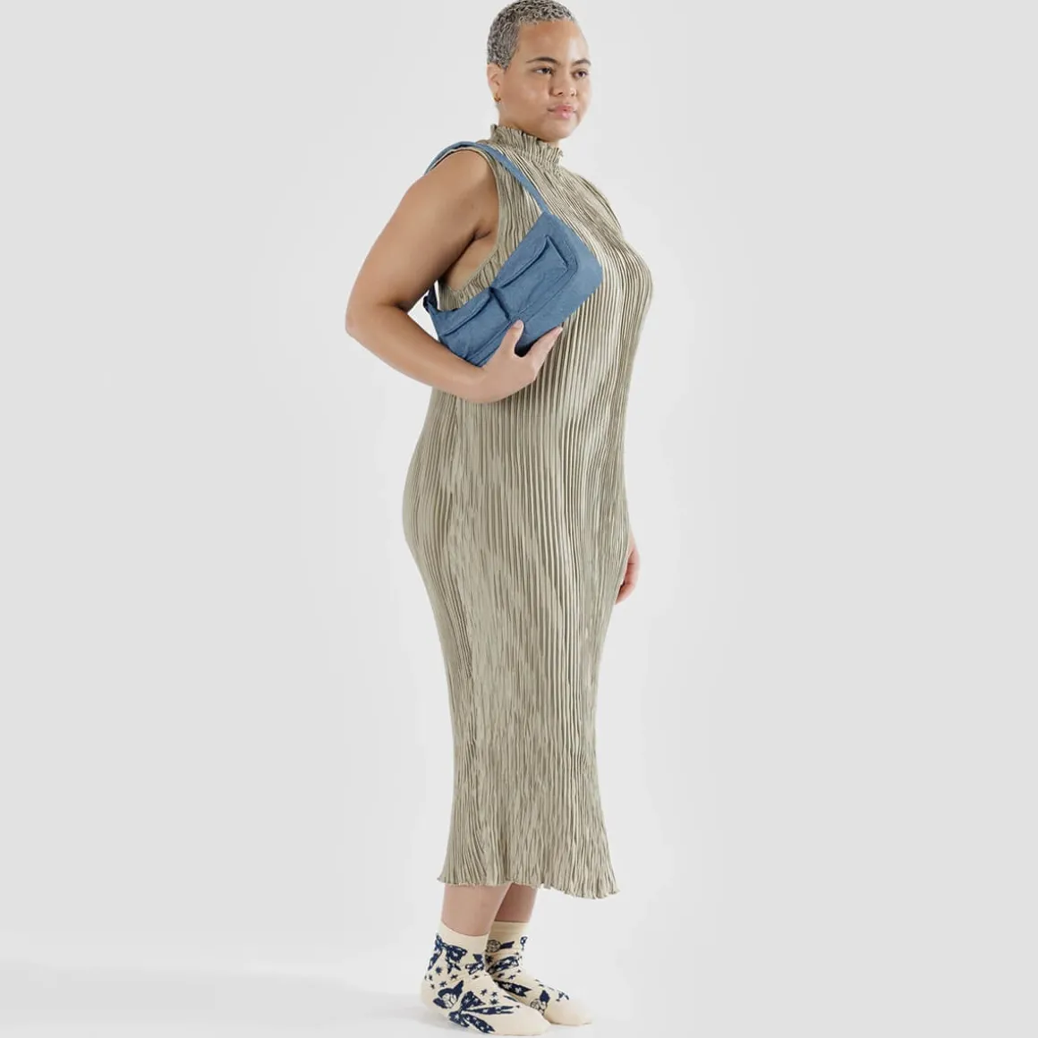 Cargo Shoulder Bag in Digital Denim by Baggu