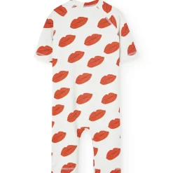 Caterpillar Kids Swimsuit in White by The Animals Observatory