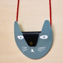 Cat Pocket Purse in Heritage Blue / Navy by Ark Colour Designs