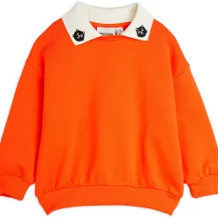 Cats Embroidered Collar Sweatshirt by Mini Rodini
