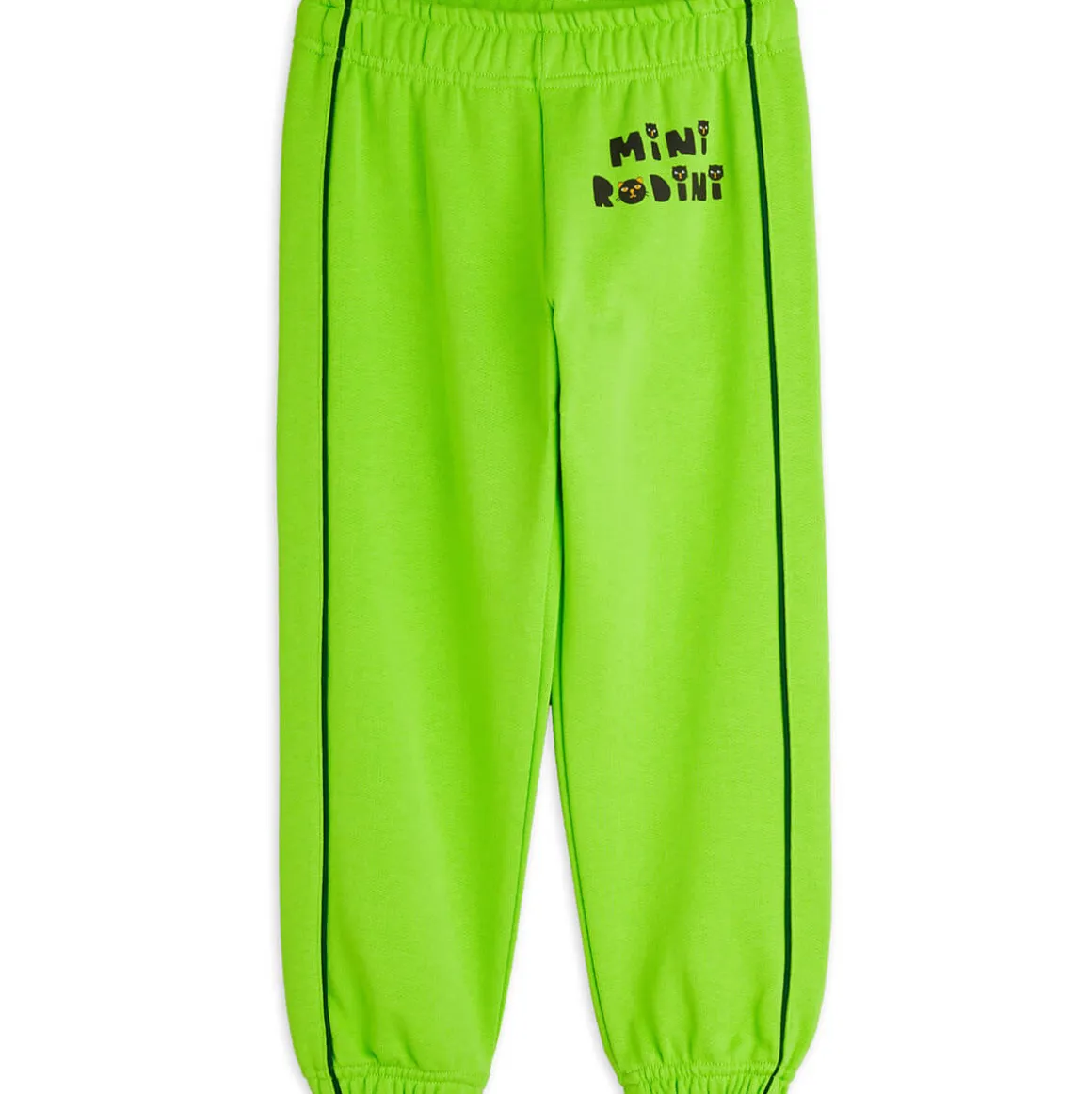 Cats Sweatpants in Green by Mini Rodini