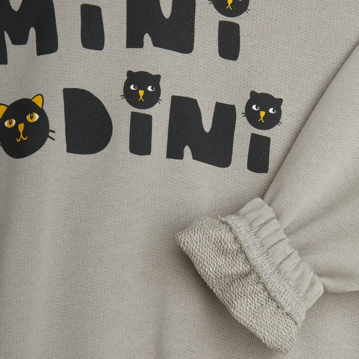Cats Sweatshirt in Grey by Mini Rodini