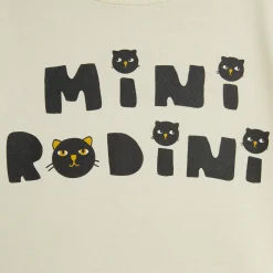 Cats T Shirt in Off White by Mini Rodini