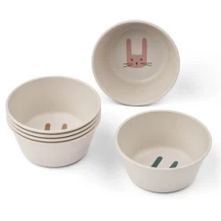Cees Bowl Set in Bunny / Sandy (6 Pack) by Liewood