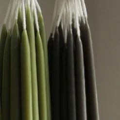 8 Celebration Extra Long Birthday Candles in Seaweed by Wax Atelier