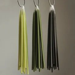 8 Celebration Extra Long Birthday Candles in Green Tea Mix by Wax Atelier