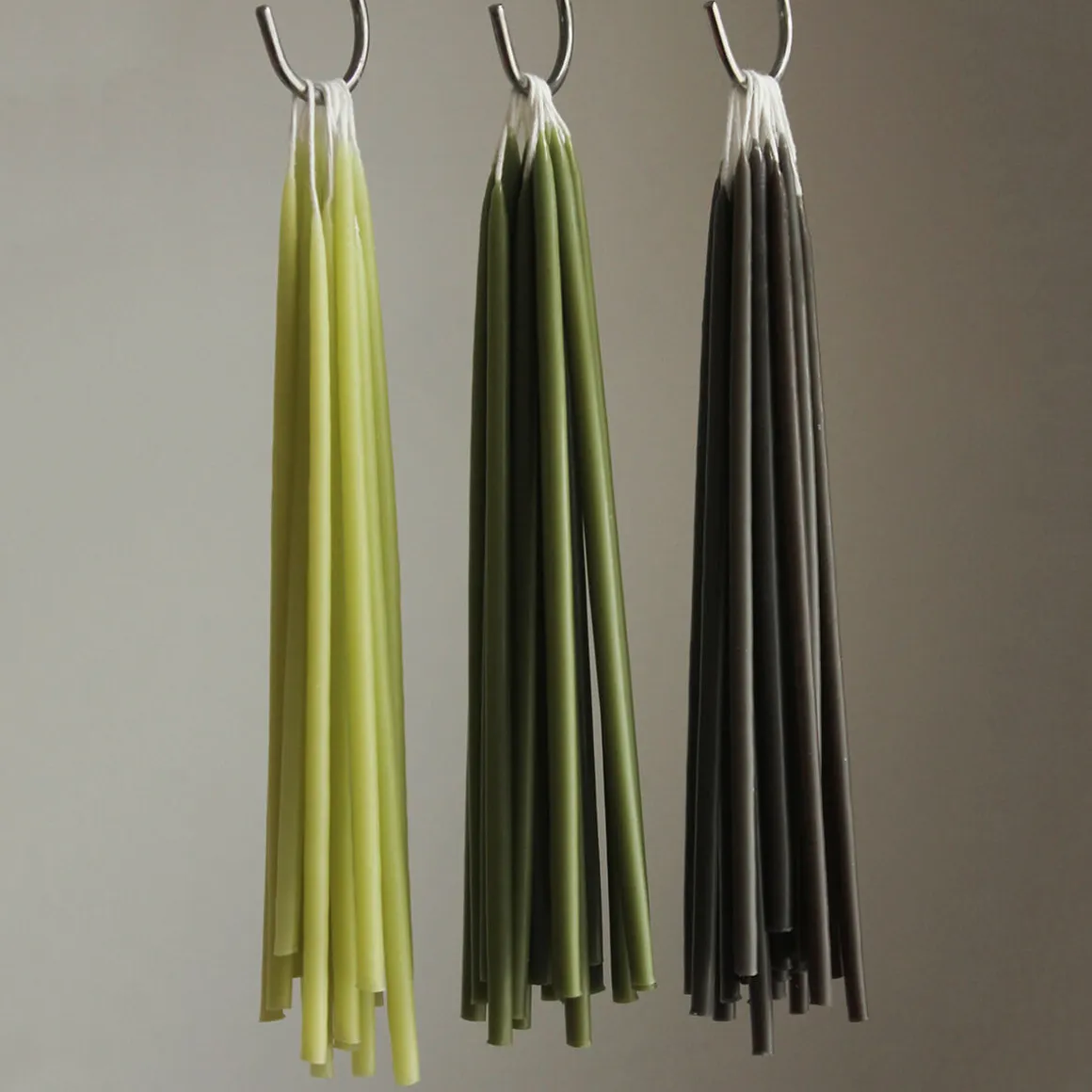 8 Celebration Extra Long Birthday Candles in Green Tea Mix by Wax Atelier