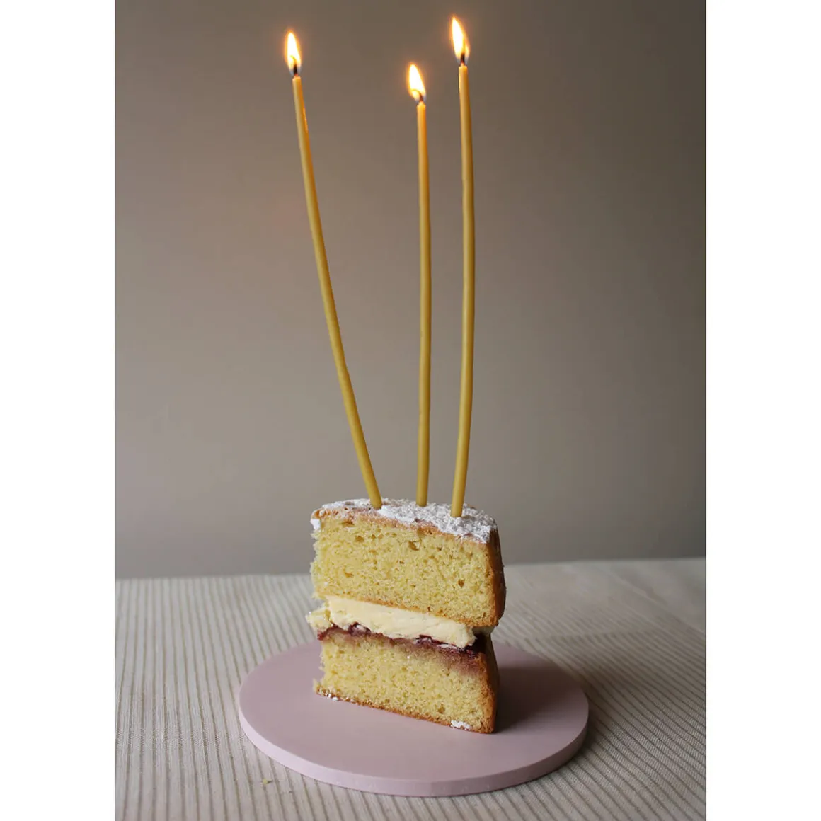 8 Celebration Extra Long Birthday Candles in Natural by Wax Atelier