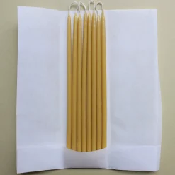 8 Celebration Extra Long Birthday Candles in Natural by Wax Atelier