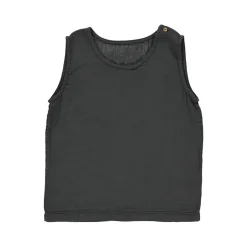 Ceylan Baby Tank Top in Pirate Black by Poudre Organic - Last One In Stock - 12 Months