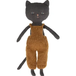 Chatons Kitten in Overalls in Black by Maileg
