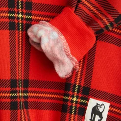 Check AOP Sweatshirt in Red by Mini Rodini