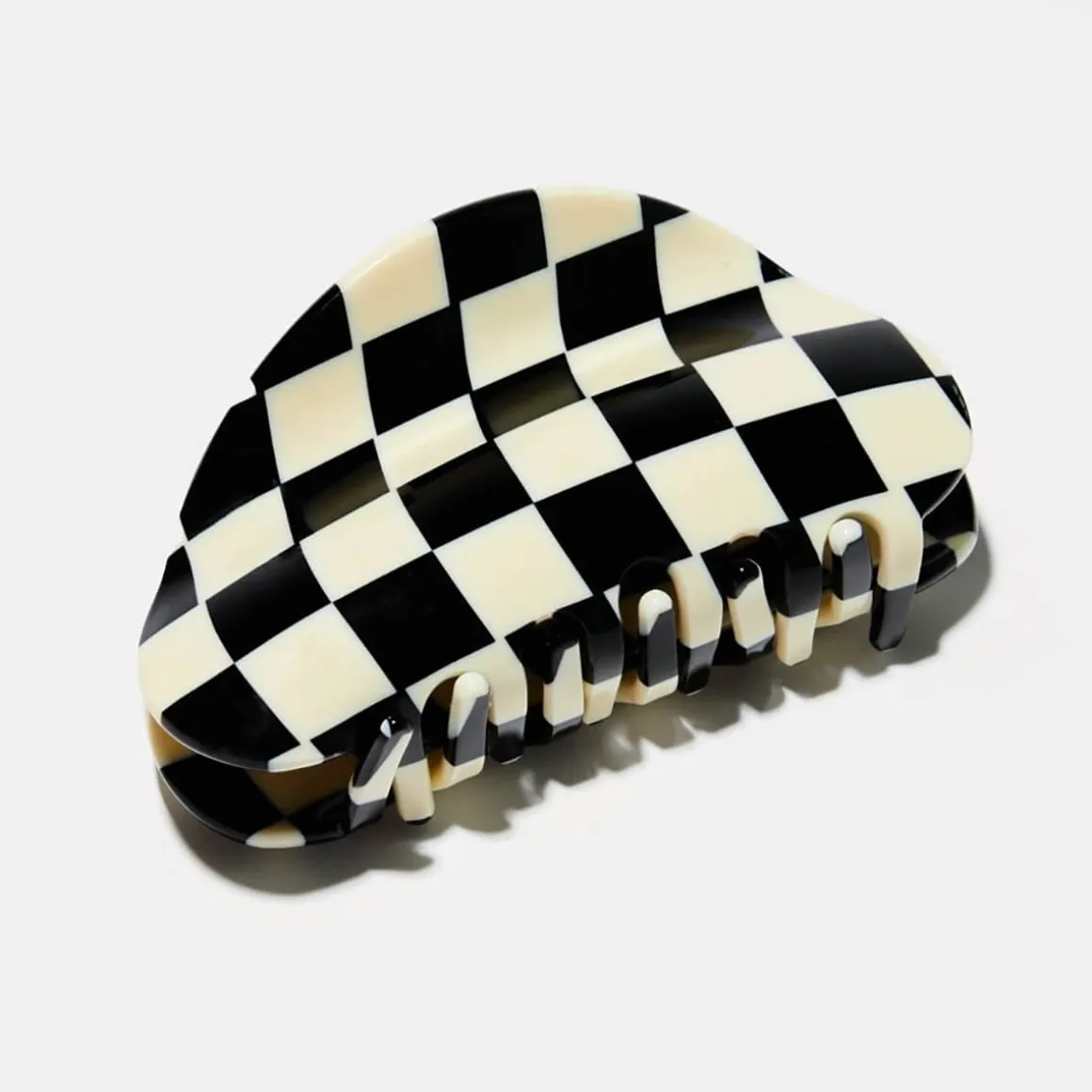 Checker Hair Claw in Black + White by Chunks