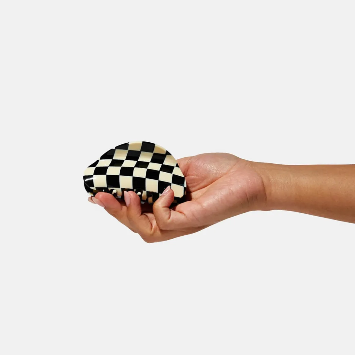 Checker Hair Claw in Black + White by Chunks