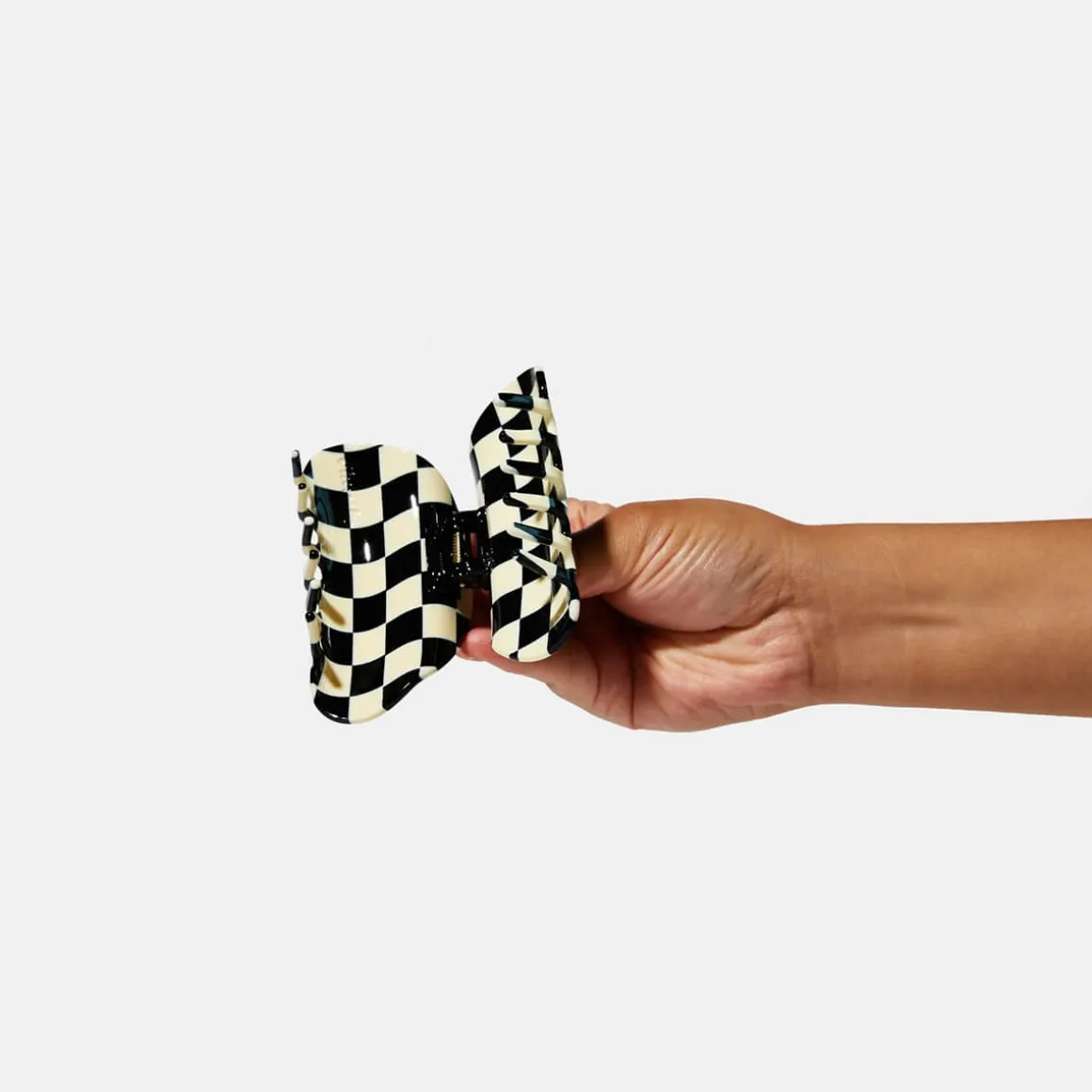 Checker Hair Claw in Black + White by Chunks