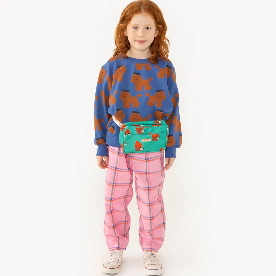 Check Pleated Pant in Pink by Tinycottons - Last Ones In Stock - 10-12 Years