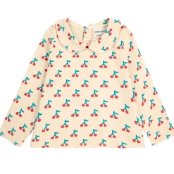 Cherry AOP Collar Baby T Shirt by Bobo Choses