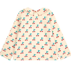 Cherry AOP Collar Baby T Shirt by Bobo Choses
