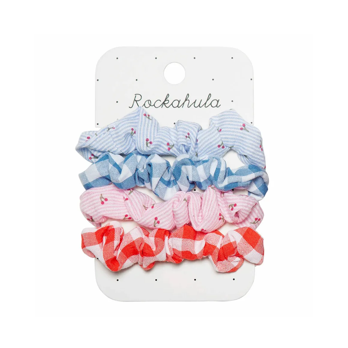 Cherry Gingham Scrunchie Set by Rockahula