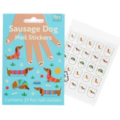Children's Nail Stickers Sunny Sausage Dog by Rex London