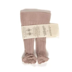 Chloe Footless Tights (28cm & 34cm Doll) in Old Rose by Minikane X Collegien