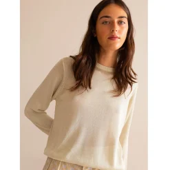 Chloe Shiny Sweater in Off White by The Tiny Big Sister - Last Ones In Stock - EUR 34-38 (UK 6-10)