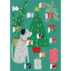 Chou Chou Chien Advent Calendar Greetings Card By Roger La Borde