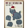 Christmas Cat Pop Out Decoration And Christmas Card by The Pop Out Card Company
