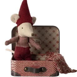 Christmas Mouse Baby in a Suitcase by Maileg