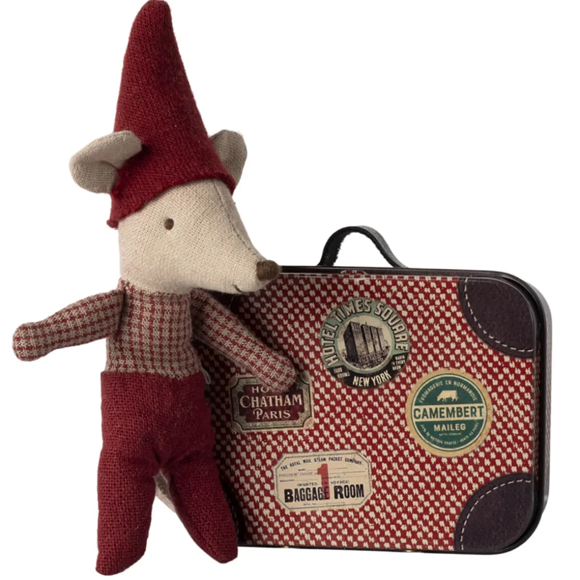 Christmas Mouse Baby in a Suitcase by Maileg