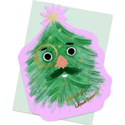 Christmas Tree Greetings Card by Carolyn Suzuki for 1973