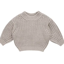 Chunky Knit Sweater in Fog by Quincy Mae