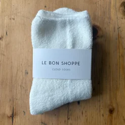 Cloud Adult Socks in Classic White by Le Bon Shoppe