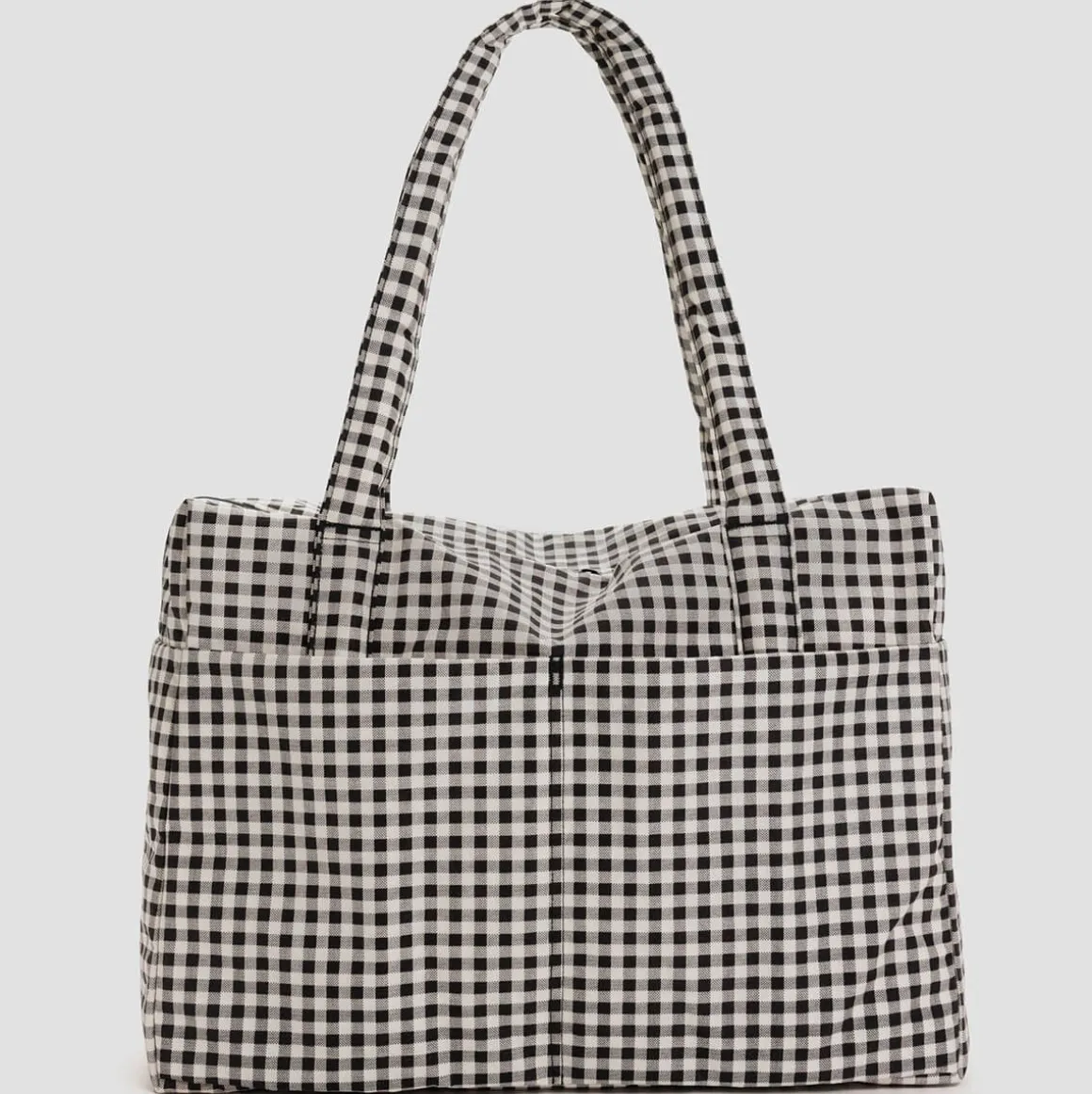 Cloud Carry-On Bag in Black And White Gingham by Baggu