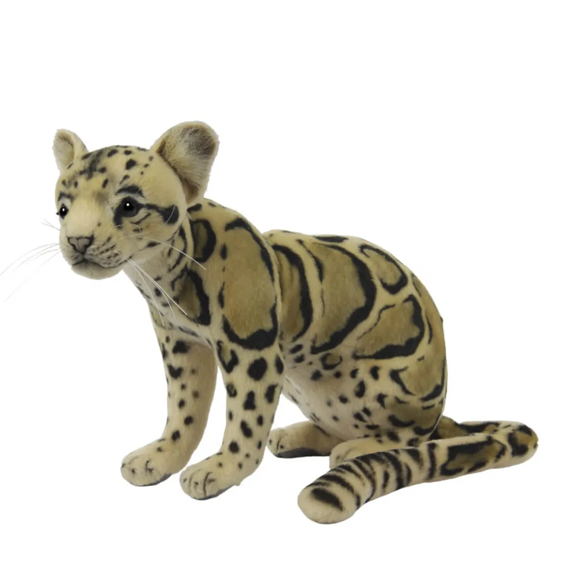 Clouded Leopard Sitting (29cm) by Hansa