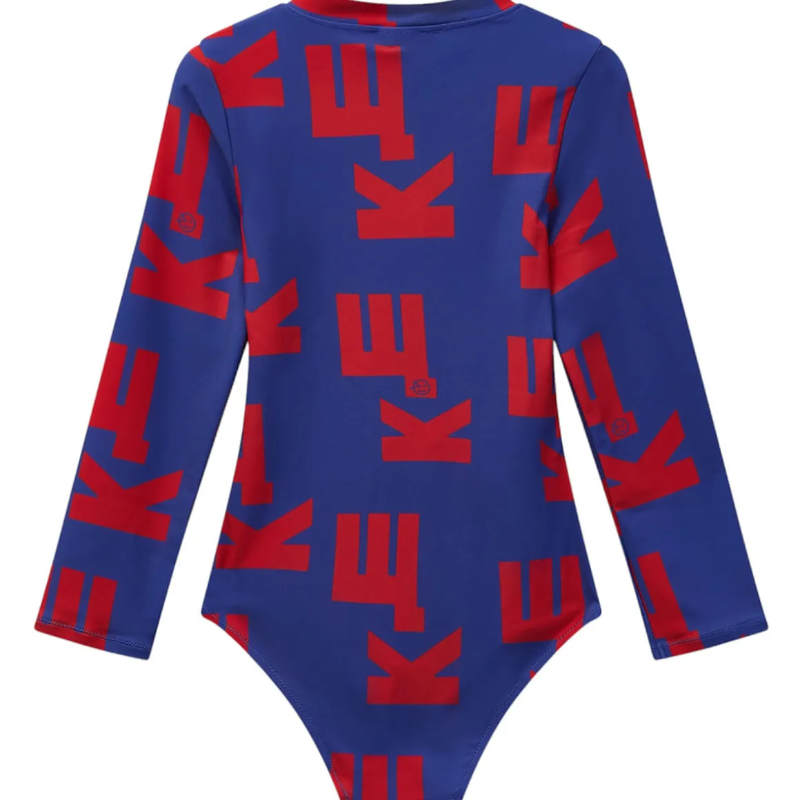 Cloud Sleeve Swimsuit in Klein Blue / Red by Wynken