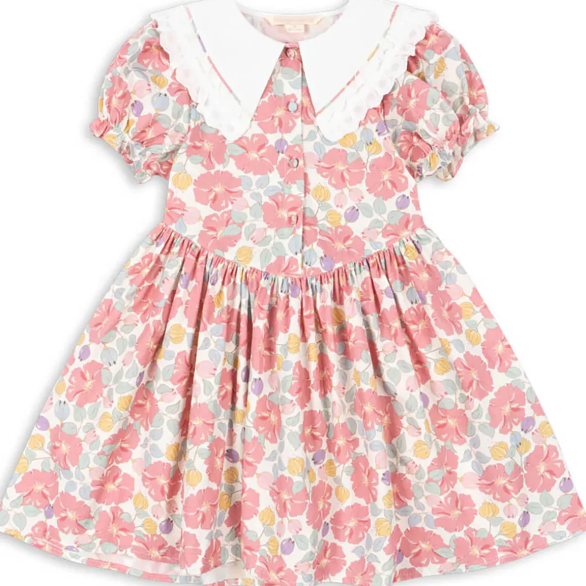 Coeur Collar Dress in Fleur Anglaise by Konges Slojd
