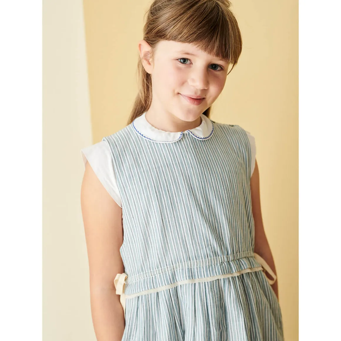 Colima Dress in Light Blue Stripe by Caramel