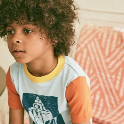 Collect Ringer Tee in Sky by Misha & Puff - Last Ones In Stock - 2-6 Years