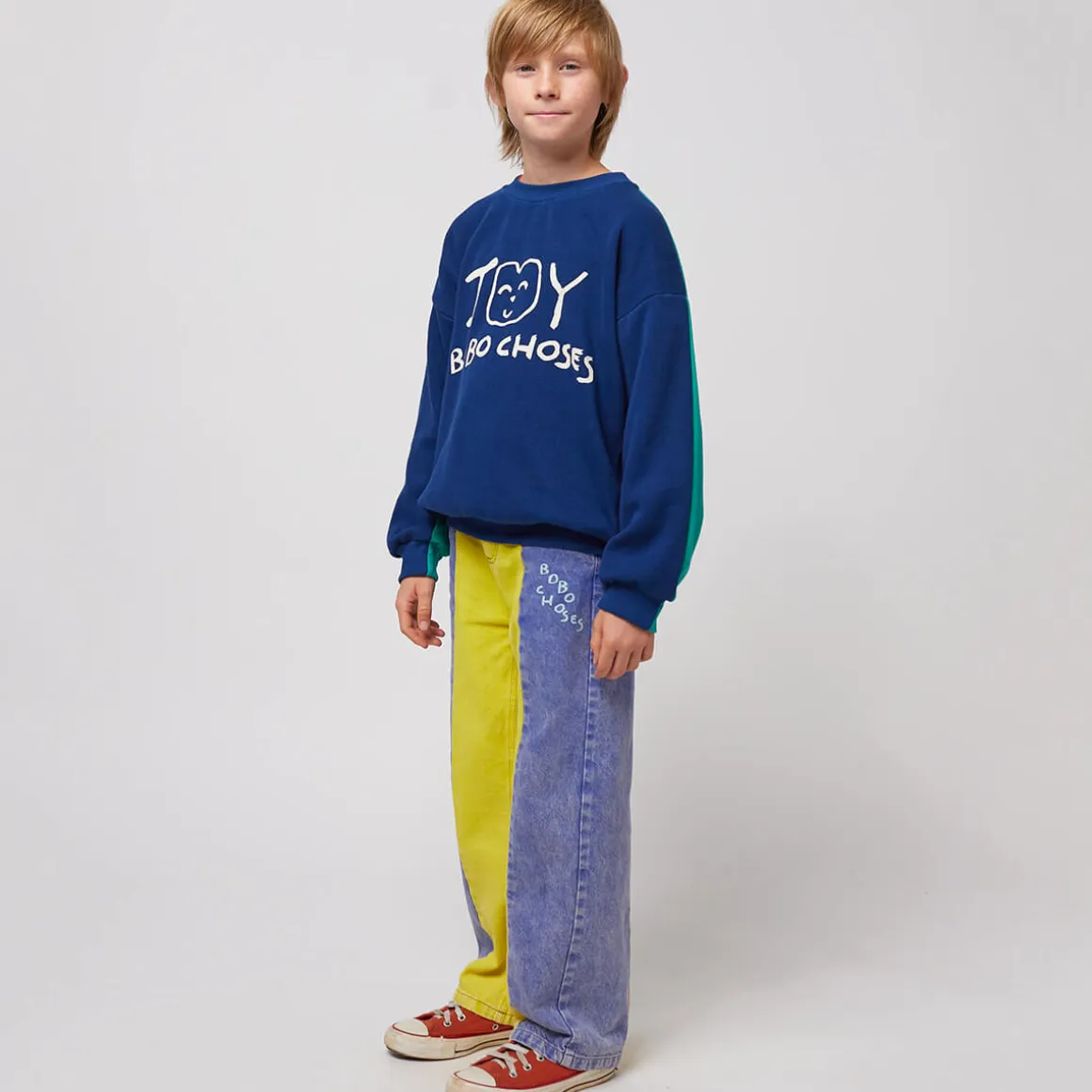 Colour Block Denim Pants by Bobo Choses