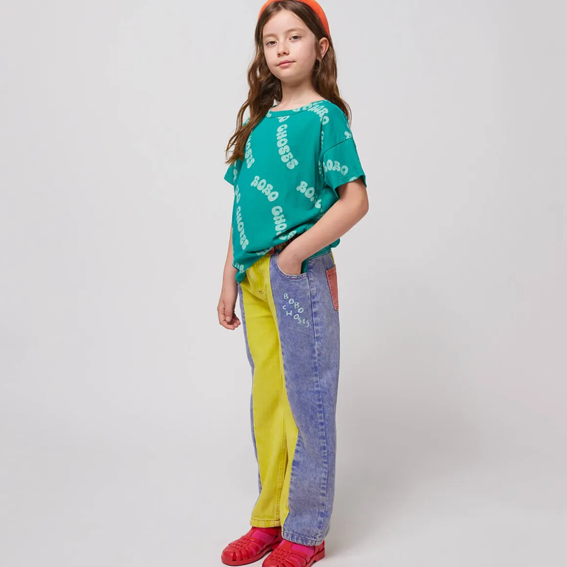 Colour Block Denim Pants by Bobo Choses