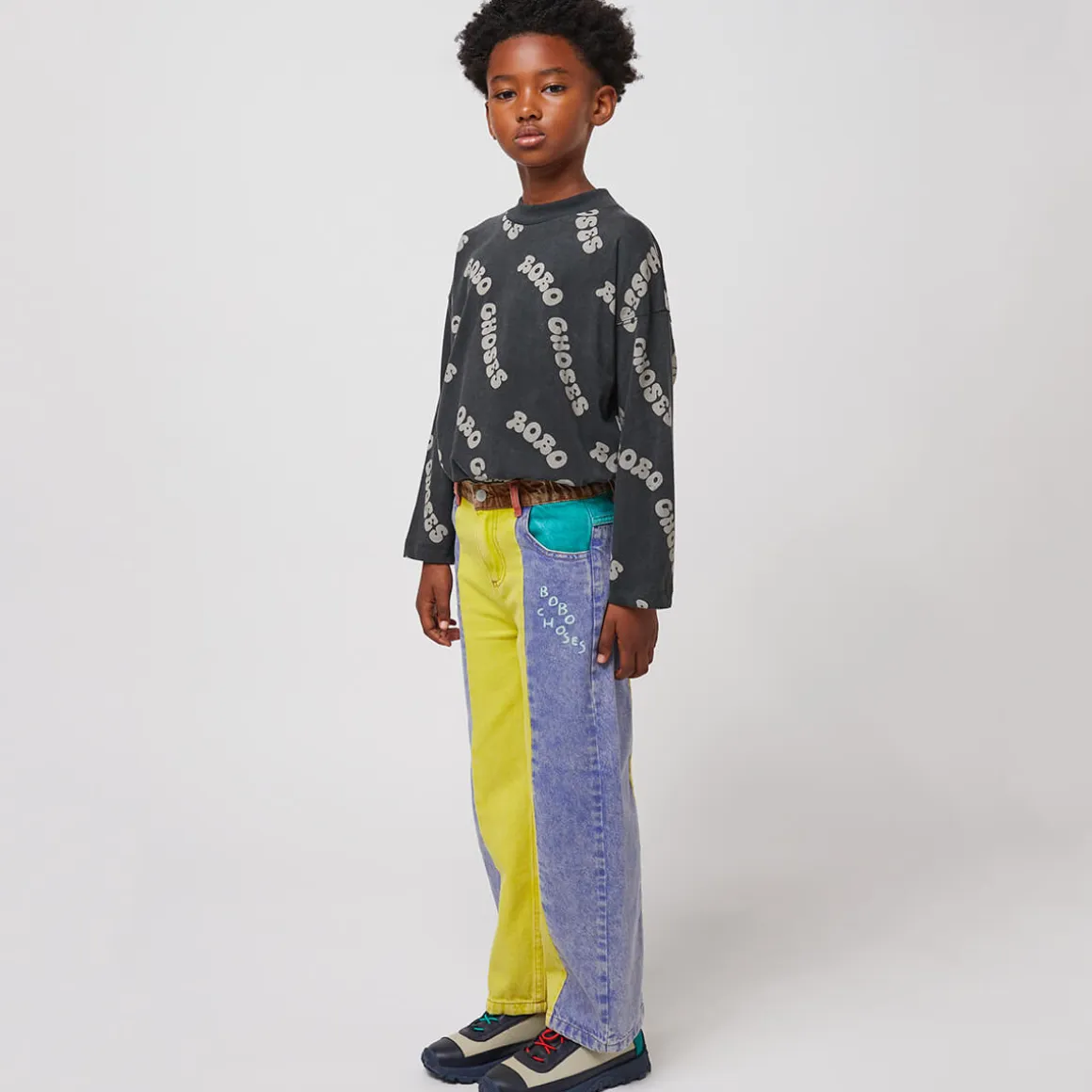 Colour Block Denim Pants by Bobo Choses