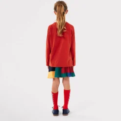 Colour Block Pleated Skirt by Bobo Choses