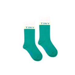 Colour Block Socks in Emerald by Tinycottons
