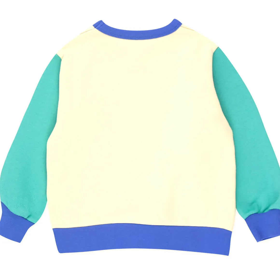 Colour Block Sweatshirt in Ivory / Emerald by Tinycottons