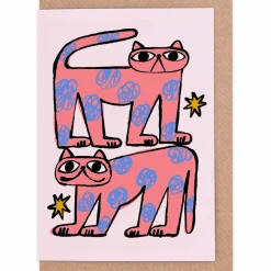 Colour Me Cats Greetings Card by Marcello Velho for Evermade