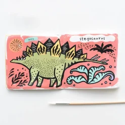 Colour Me: Who's Loves Dinosaurs? Baby's First Bath Book By Wee Gallery
